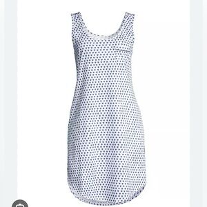 Roller Rabbit Sleeveless White and Blue Heart Patterned Sleep Dress